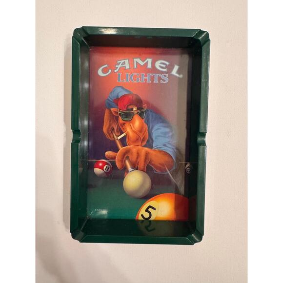 Vintage 1992 Camel Lights Joe Camel Plastic Ashtray 7.5" x 4.5" x 1" - Picture 1 of 7
